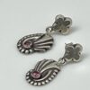 Sterling Silver Foral  Earrings with Pink Tourmaline - Image 3